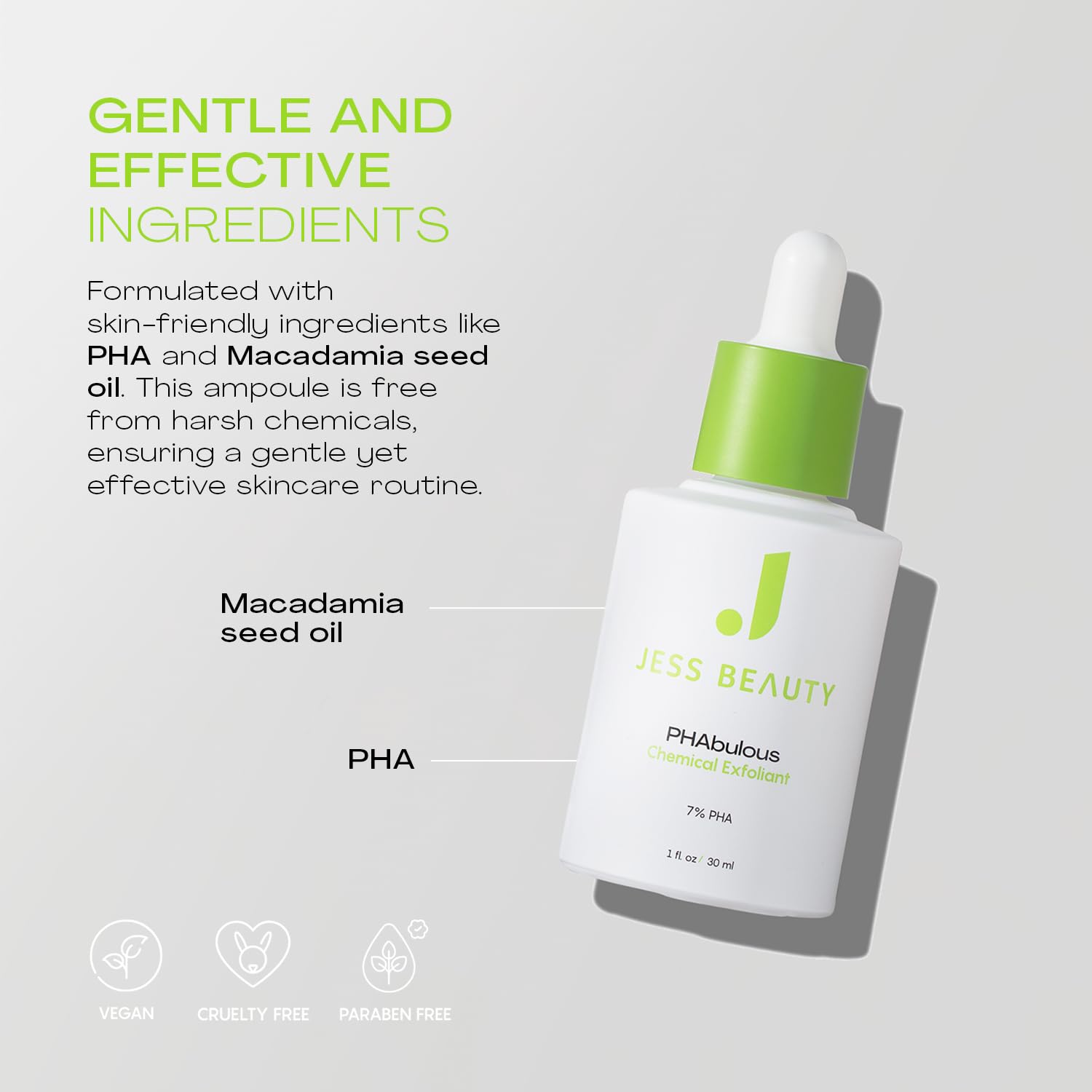 PHAbulous application drops suggesting an easy daily routine after cleansing