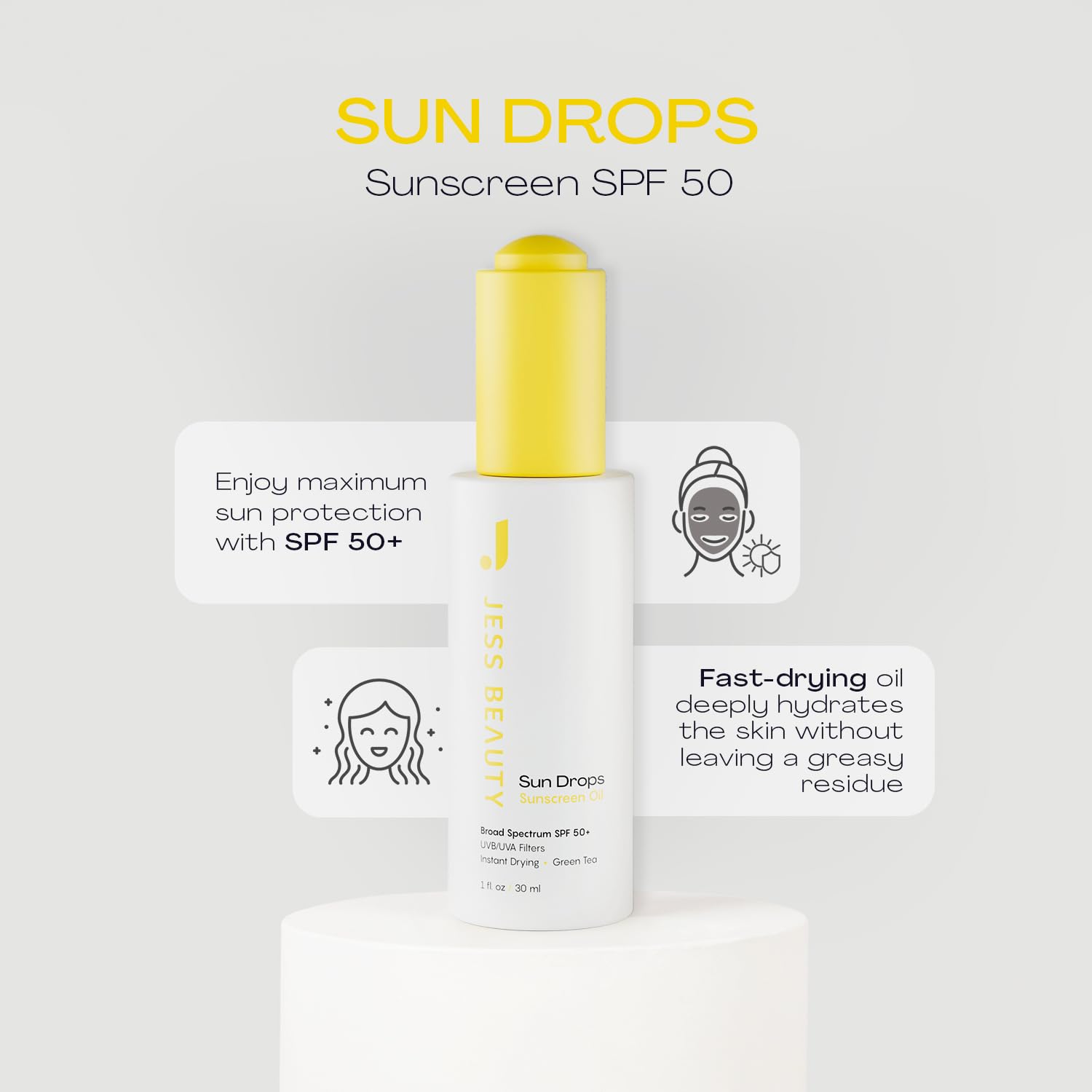 JESS BEAUTY Lightweight quick-dry oil glides on without a greasy feel, nourishing the skin.