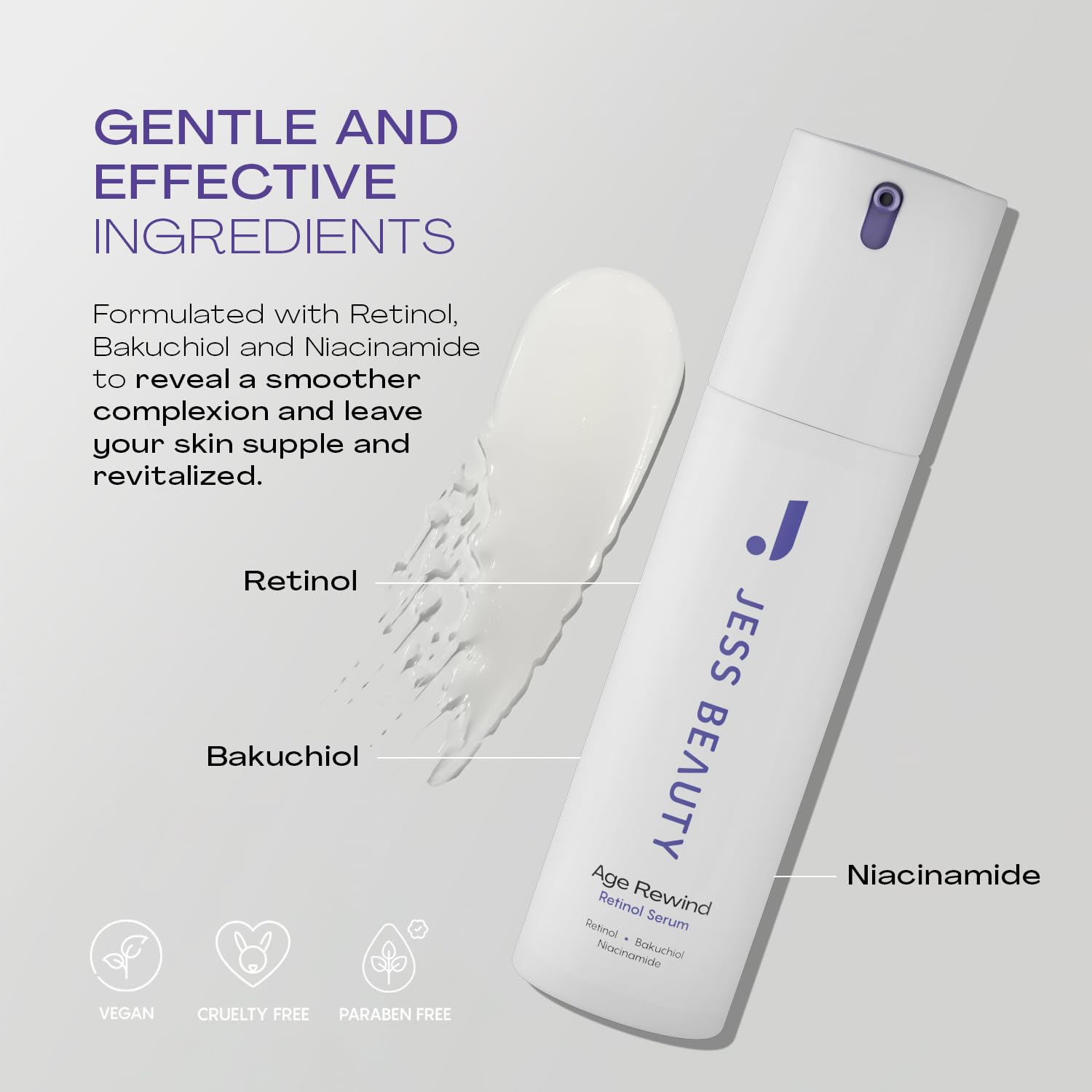 JESS BEAUTY texture légère absorbe rapidement et routine nocturne sans film