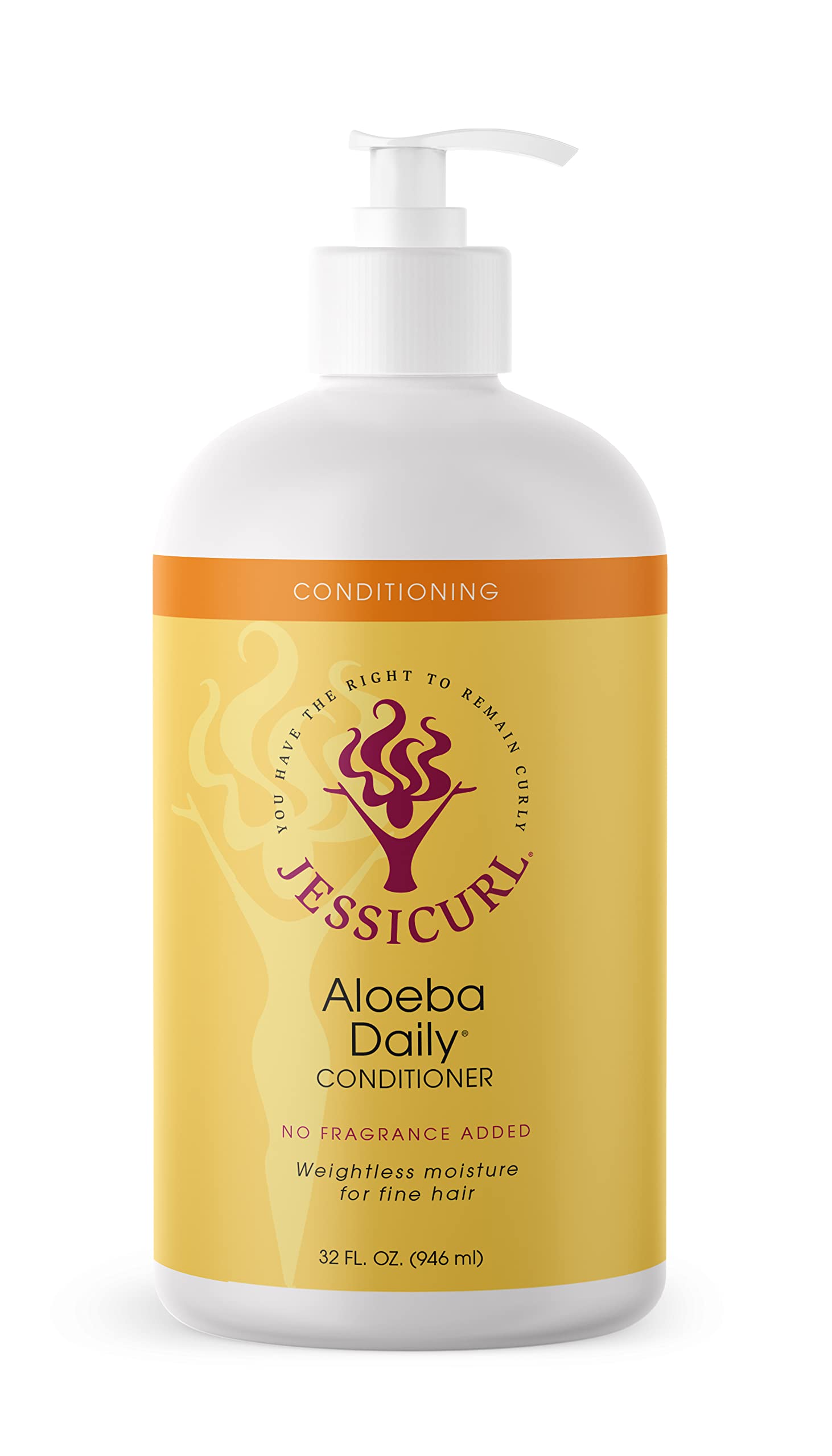 Jessicurl Aloeba conditioner being massaged into damp curls for detangling.