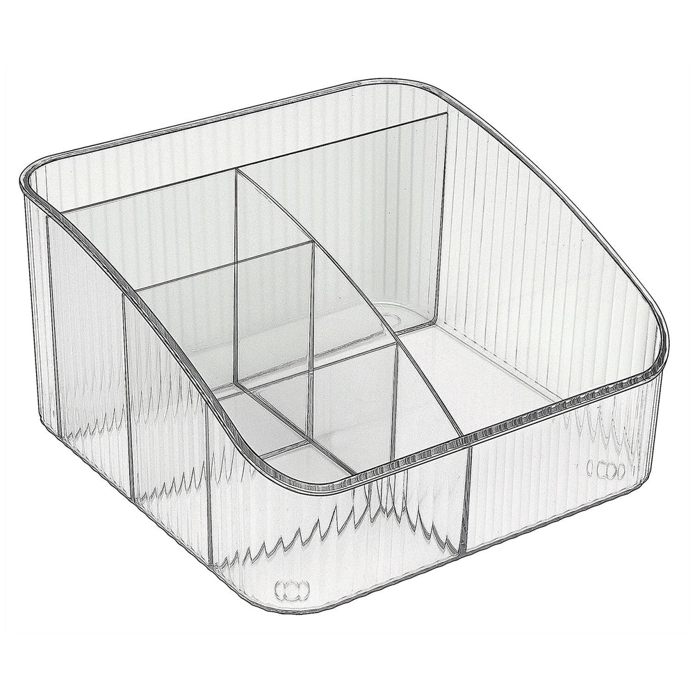 JessLab makeup organizer front view for quick access to cosmetics.