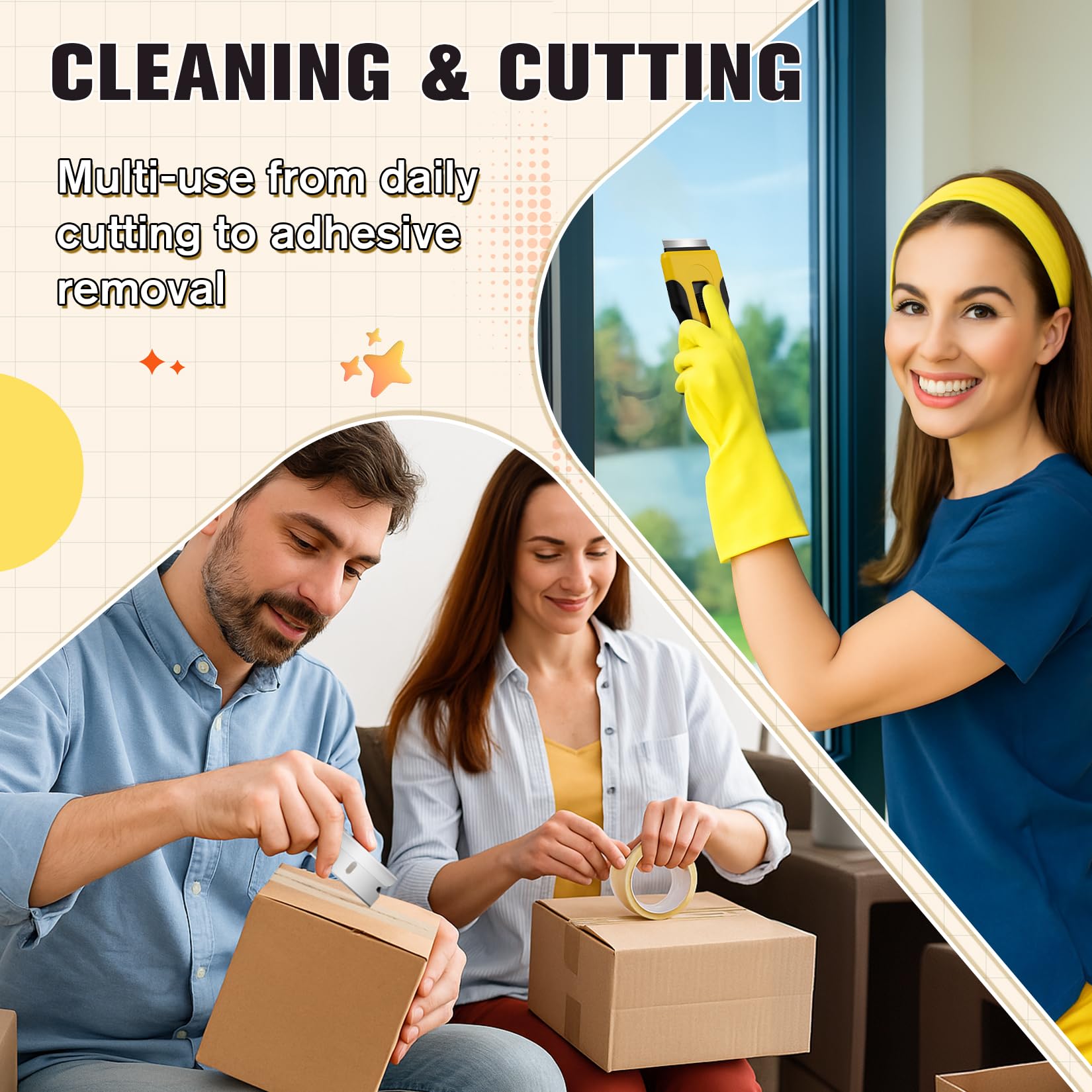Jetmore blades remove paint and glue from glass surfaces