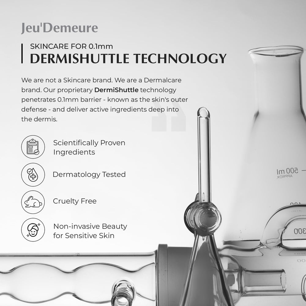 JEU'DEMEURE DermiShuttle DD Cream hydration close-up emphasizes plumpness and moisture.