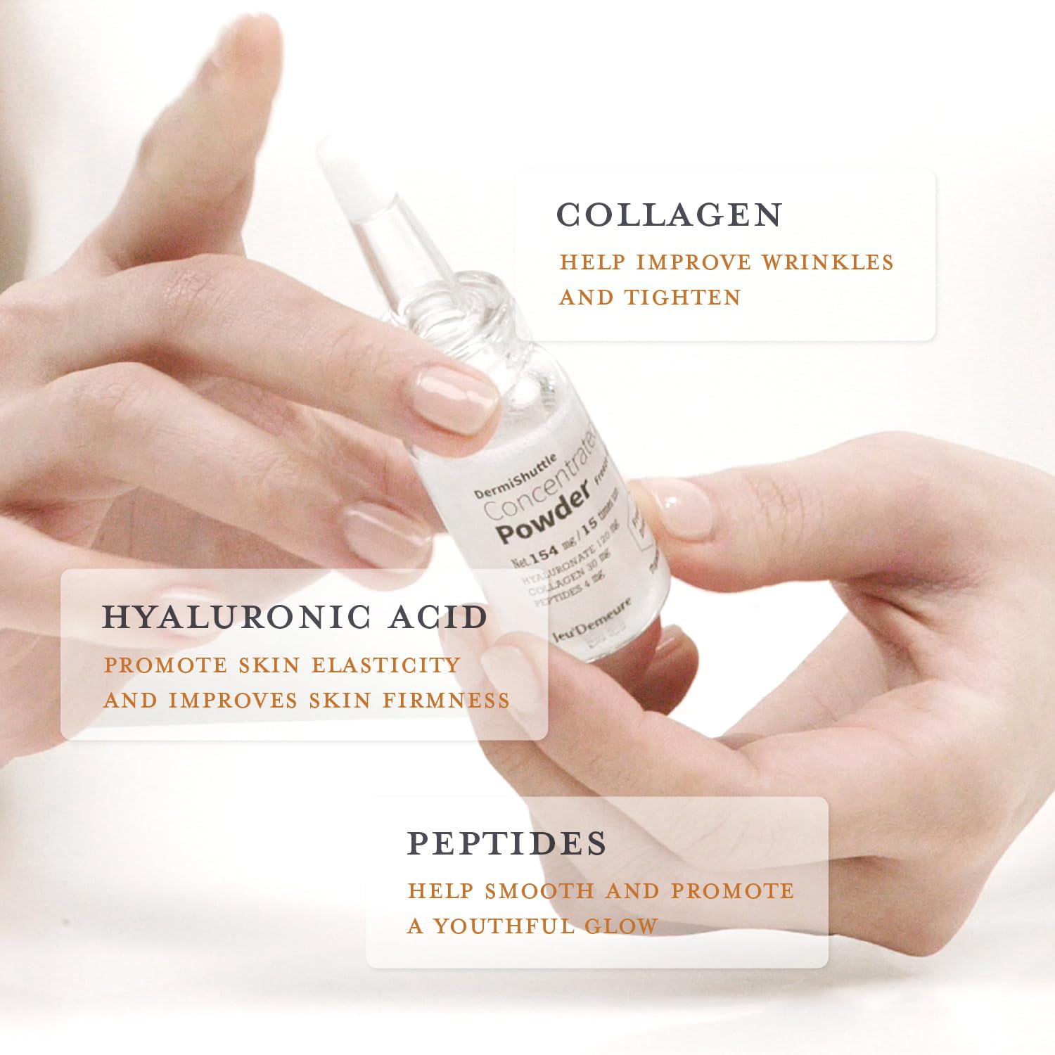 Close-up of hydrated, plump-looking skin texture after using DermiShuttle.