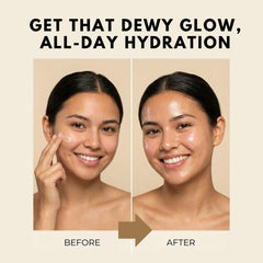 Jeune Jolie jojoba oil glow shot showing balanced moisture.