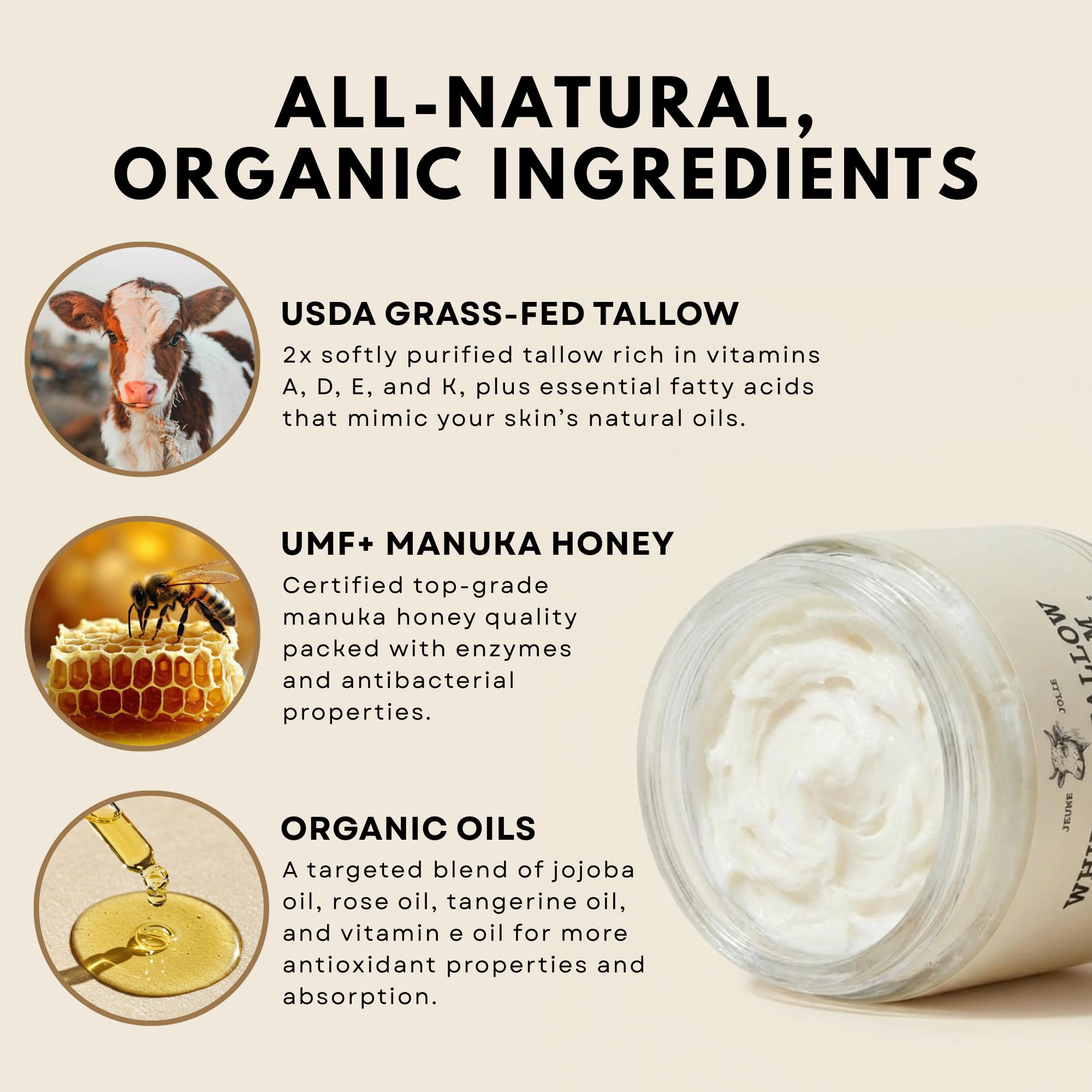 Jeune Jolie rose oil blend highlights gentle skin nourishment.