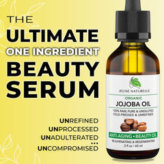 Jeune Naturelle jojoba oil amber bottle for natural conditioning.