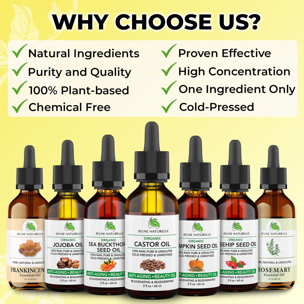 Jeune Naturelle Castor Oil use for hair and lash care at home.