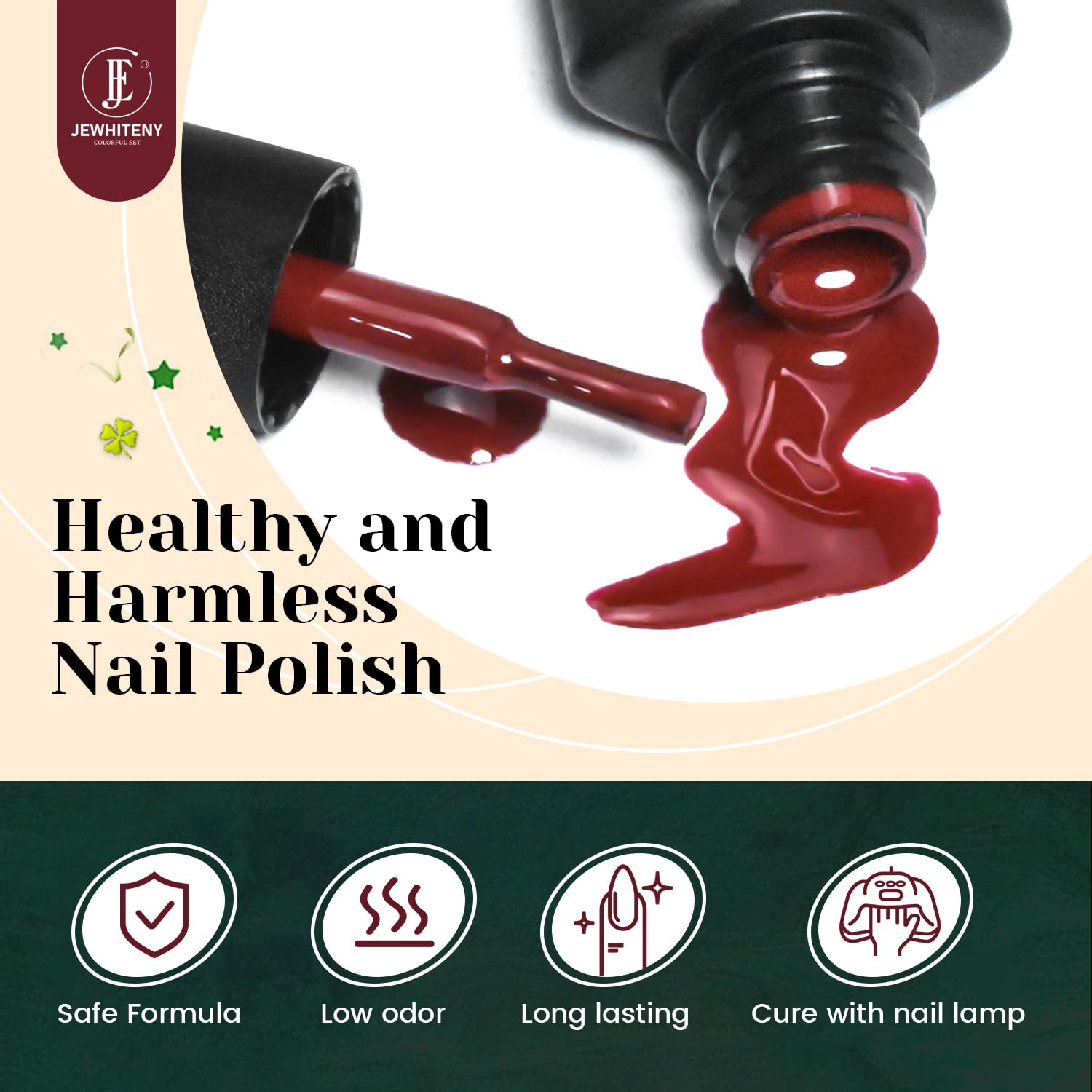 JEWHITENY 20 bright gel colors for nail art and seasonal looks