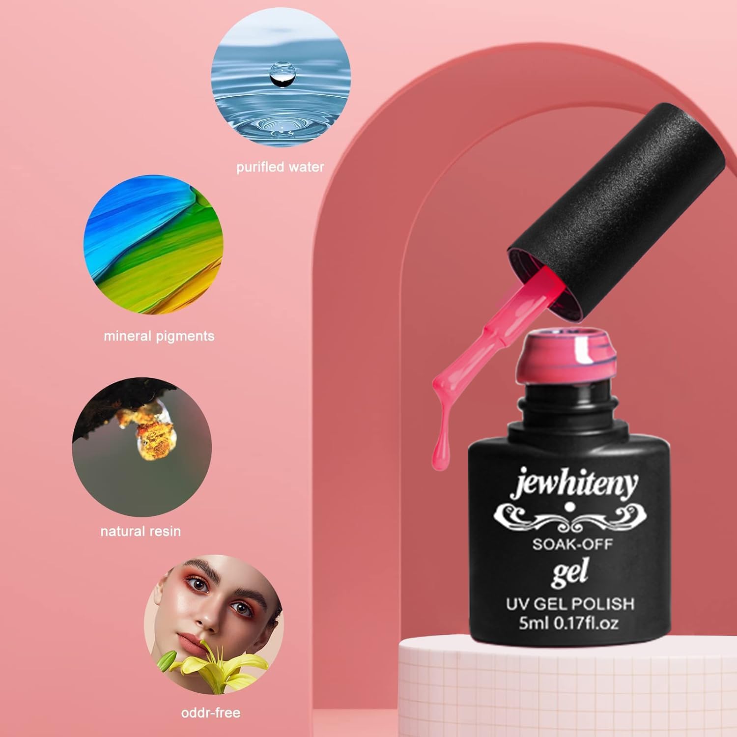 JEWHITENY 42-color gel polish bottles for bold, long-lasting color