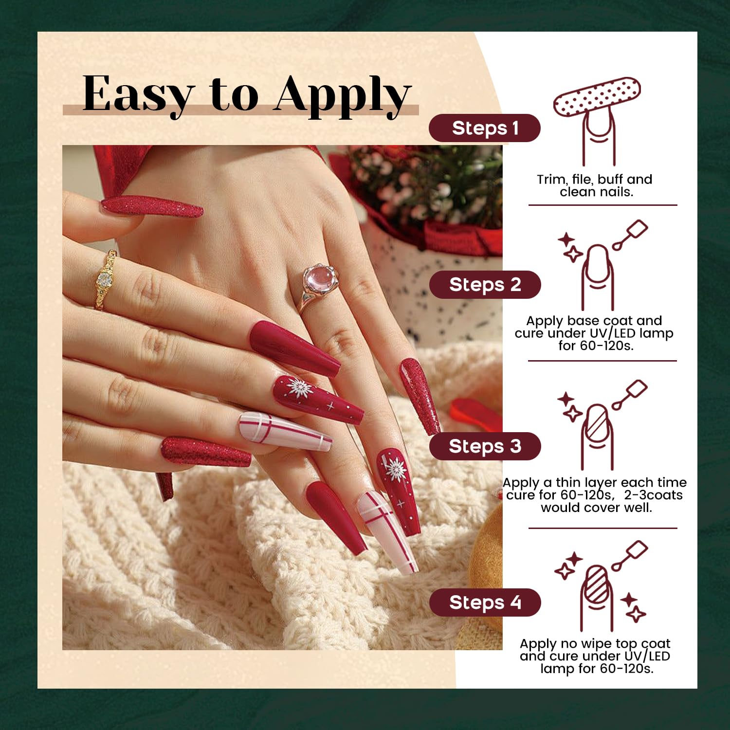 JEWHITENY all-season nail care set for salon-quality results at home