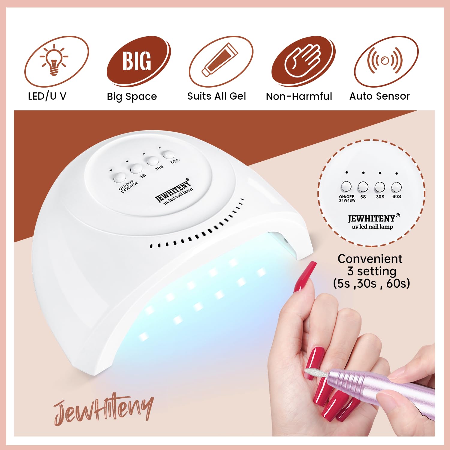 JEWHITENY base coat bottle for durable adhesion.