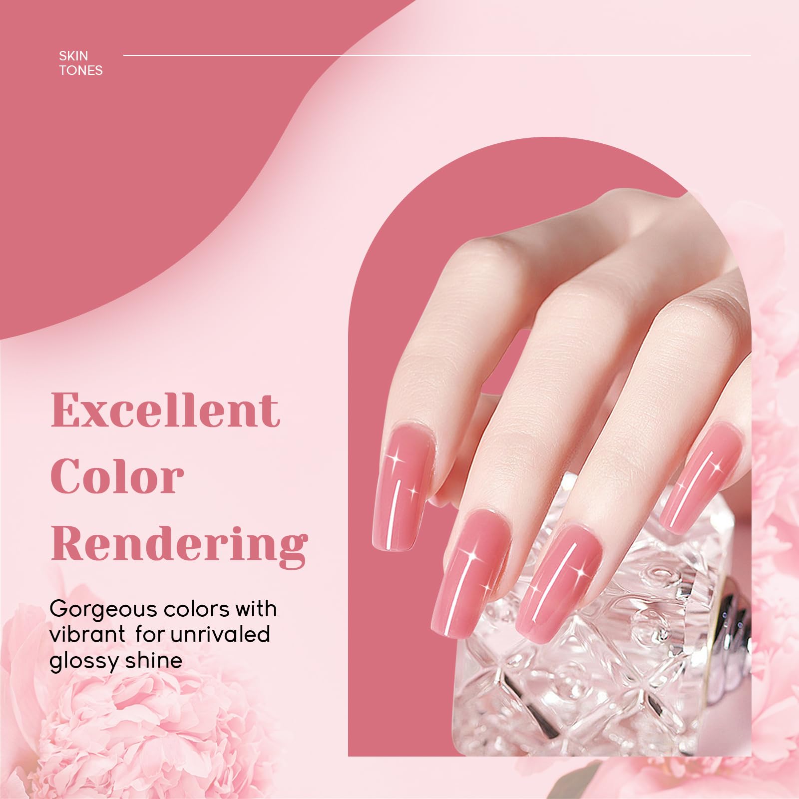 JEWHITENY color swatches show the palette, helping choose perfect shade