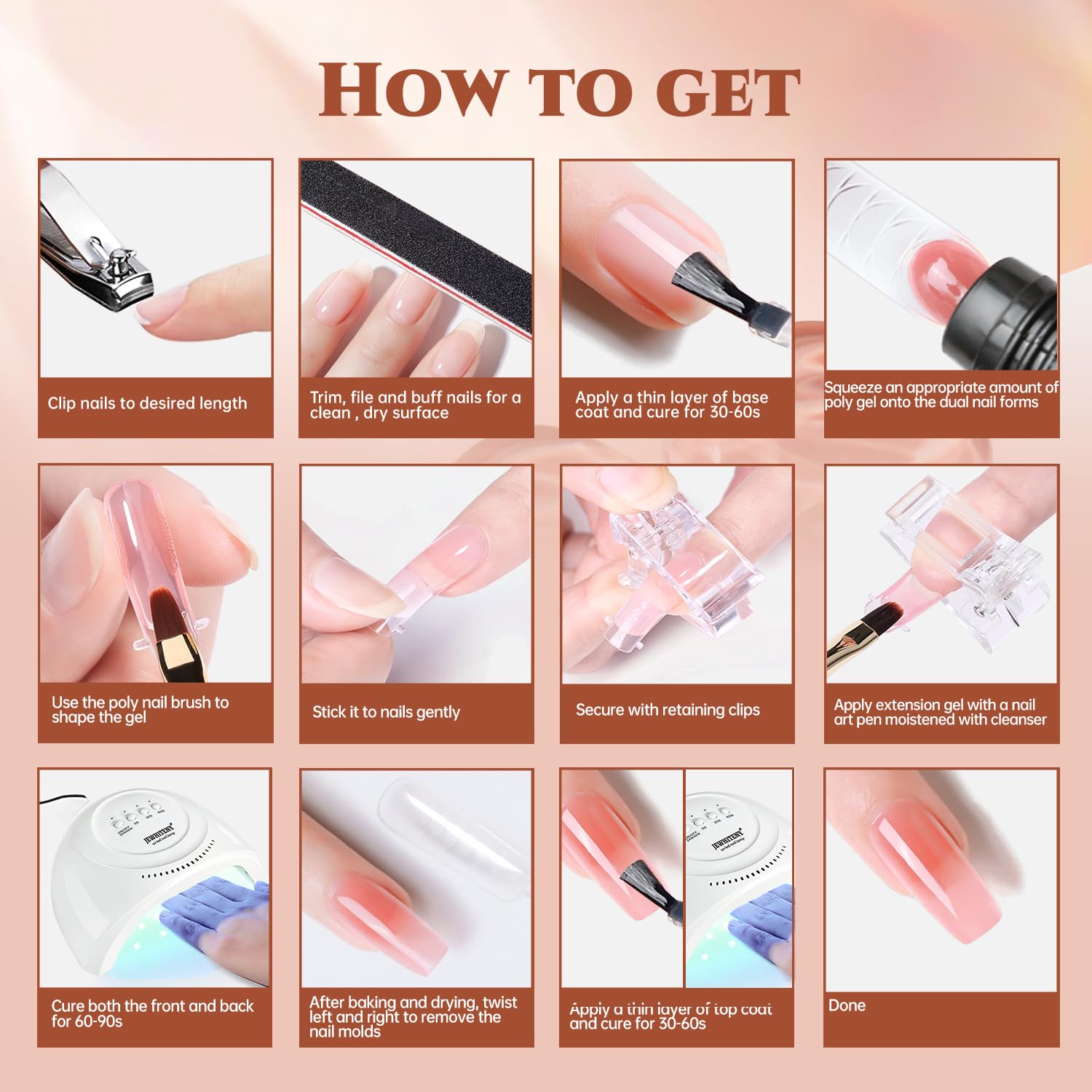 JEWHITENY matte top coat bottle for satin look.