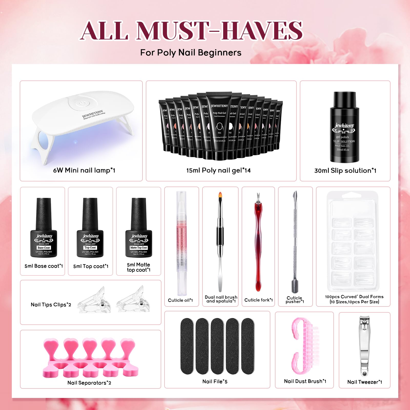 JEWHITENY mini nail lamp powering quick cures for durable gel finishes
