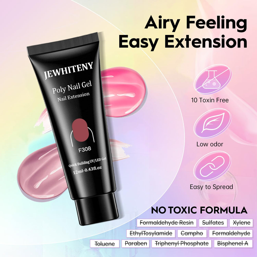 JEWHITENY poly gel 15ml tubes for smooth sculpting and shaping.