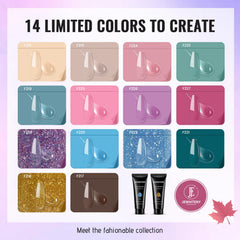 JEWHITENY 14 color poly gel shades for versatile nail styles