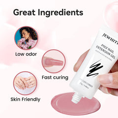 JEWHITENY extension-focused gel for thicker, sculpted nails.