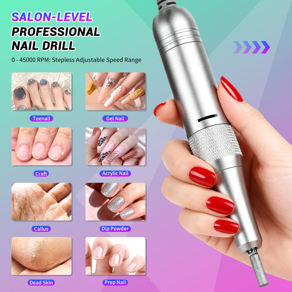 JEWHITENY SG717 in use with bit kit for efficient gel polish removal.