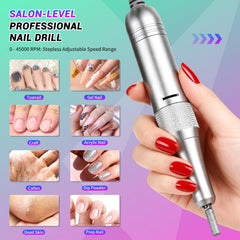 JEWHITENY SG717 in use with bit kit for efficient gel polish removal.