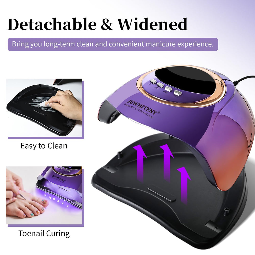 JEWHITENY Purple Fast UV Dryer automatic sensor enables hands-free operation