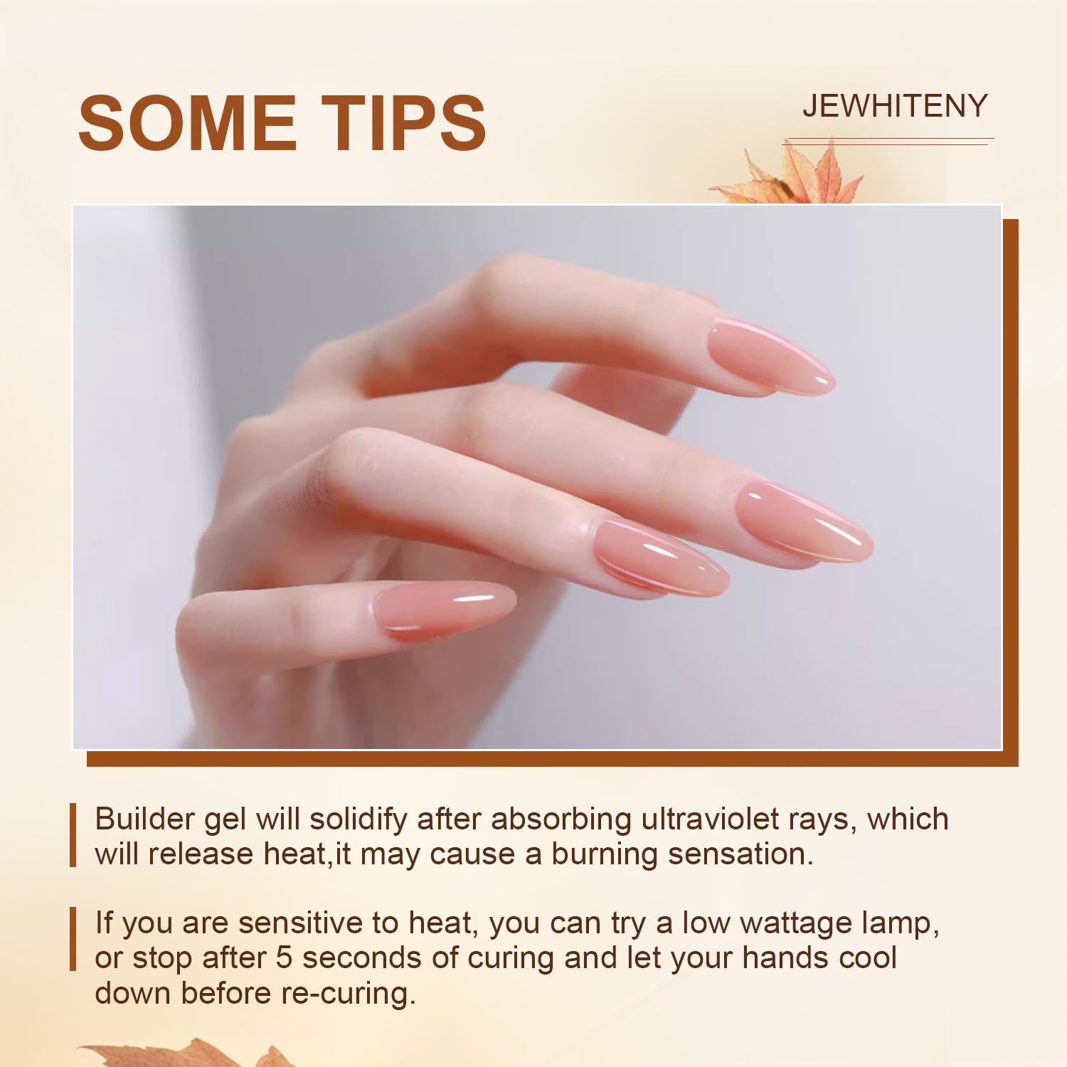 JEWHITENY safe plant-based materials icon signals gentle care.