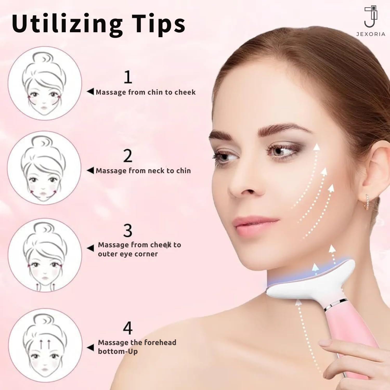 Jexoria ergonomic V-design fits jawline comfortably