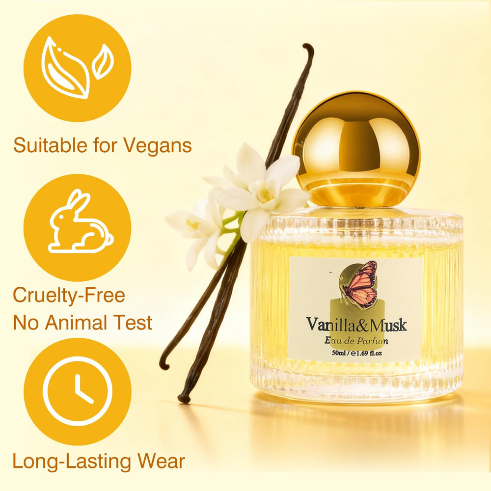 Jgppe Vanilla Musk label close-up showcases timeless bottle design.