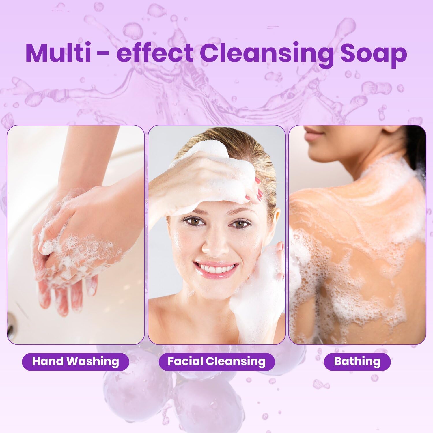 JHZHONG grape cluster soap bar texture detail for skin-friendly cleansing
