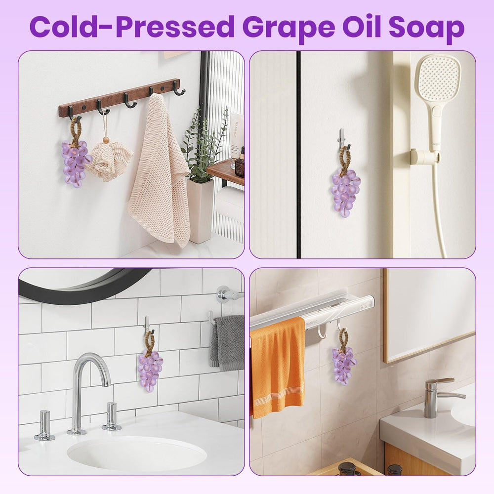 JHZHONG decorative grape soap on rope in bathroom decor idea