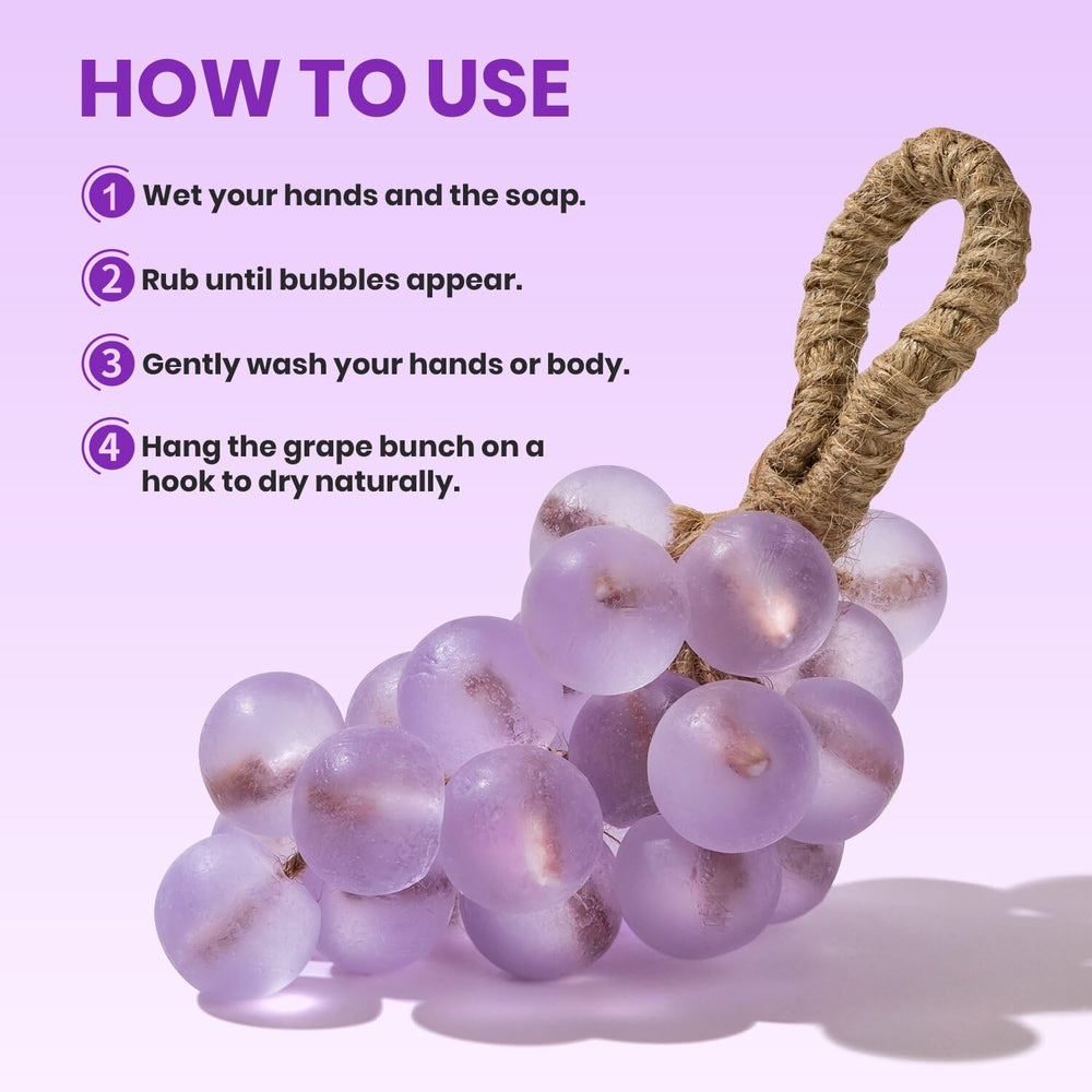 JHZHONG grape soap on rope with scent to freshen hands and spaces