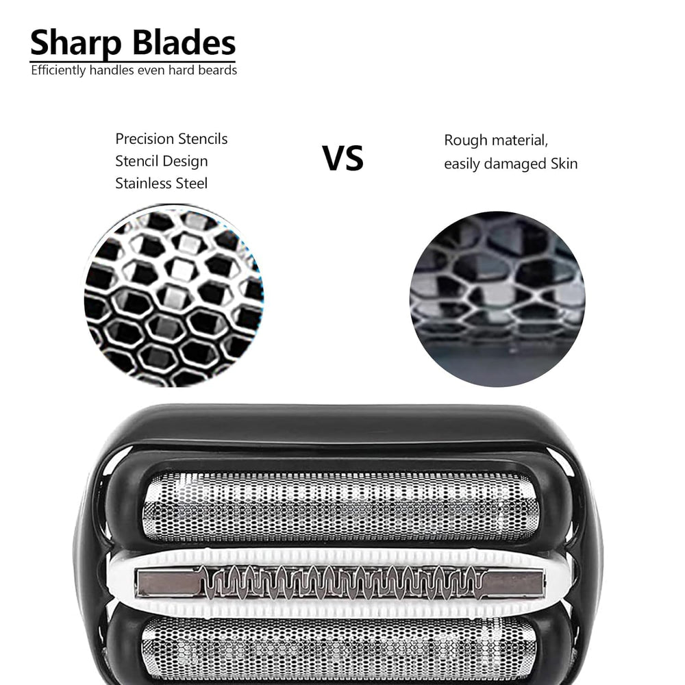 JIANCENGYU 32B blades provide lift-and-cut action for close shaving.