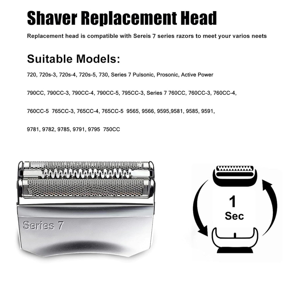 JIANCENGYU 70S head for Braun Series 7-720S3 enables easy rinsing and close shaves.