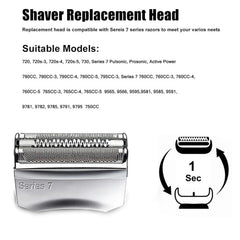 JIANCENGYU 70S head for Braun Series 7-720S3 enables easy rinsing and close shaves.