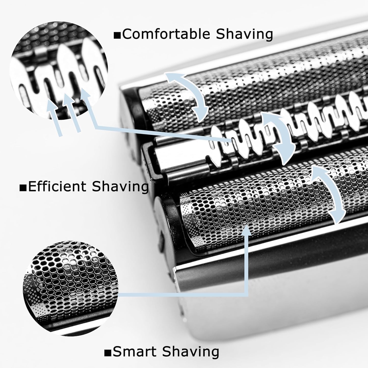 JIANCENGYU 70S head for Braun Series 7-730 provides smooth wet/dry performance.