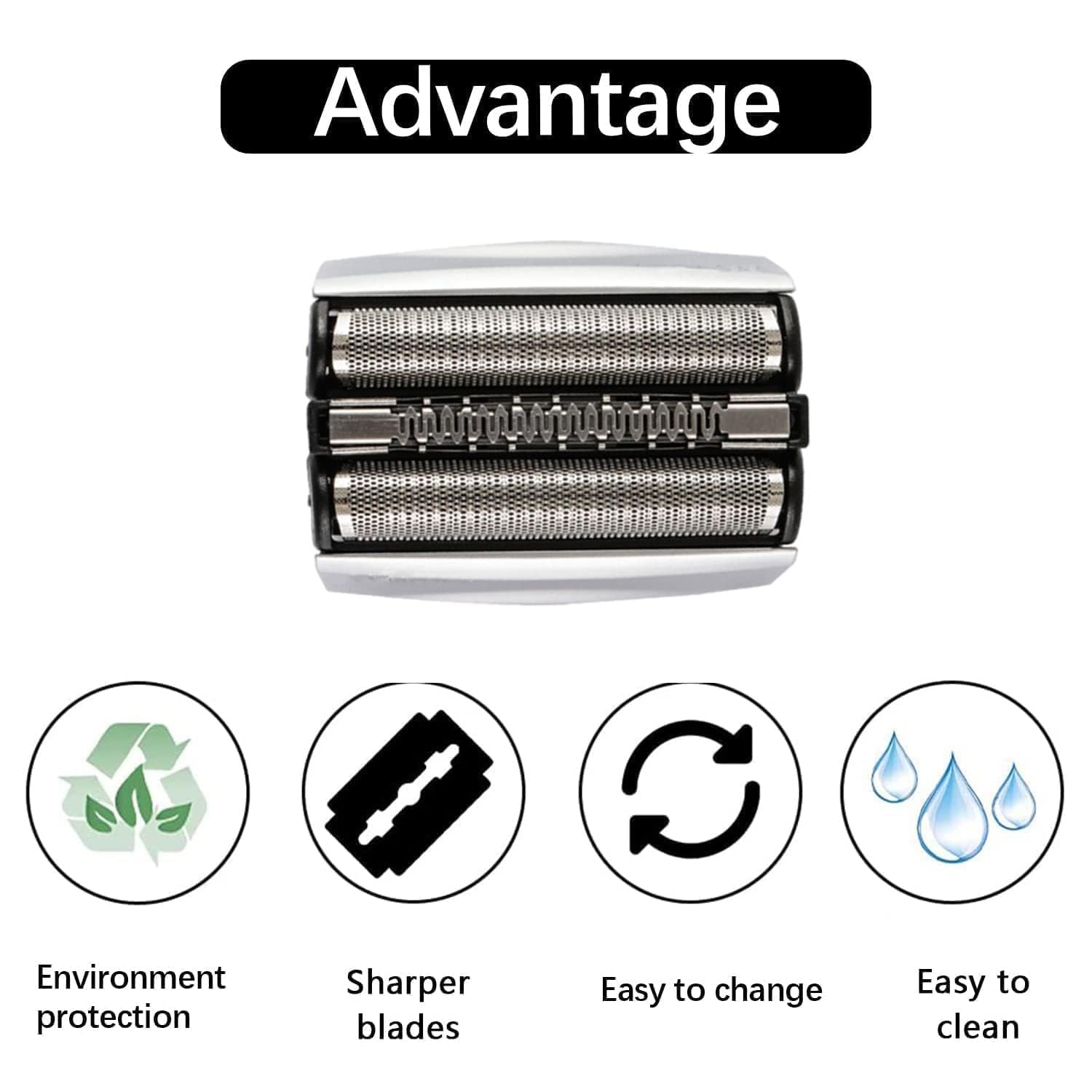 JIANCENGYU 70S head for Braun Series 7-760CC delivers consistent cutting and long-lasting blades.