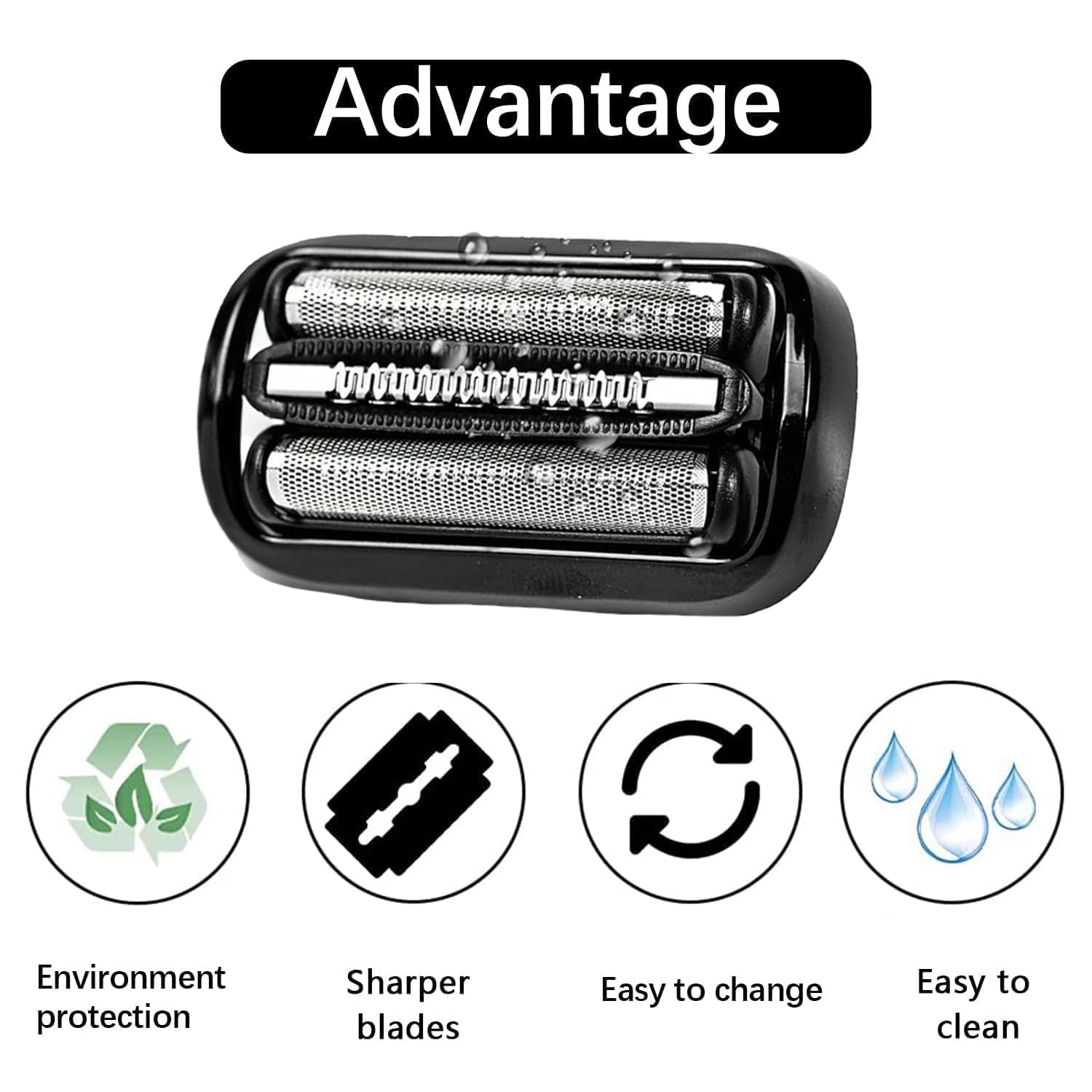 JIANCENGYU 53B blade system stainless mesh for Braun series