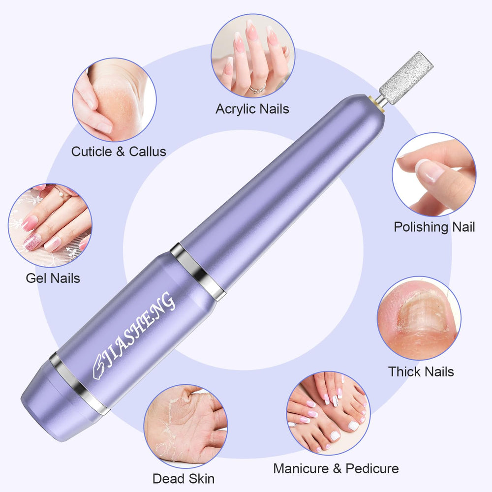 JIASHENG aluminum body nail drill with low heat and quiet operation.