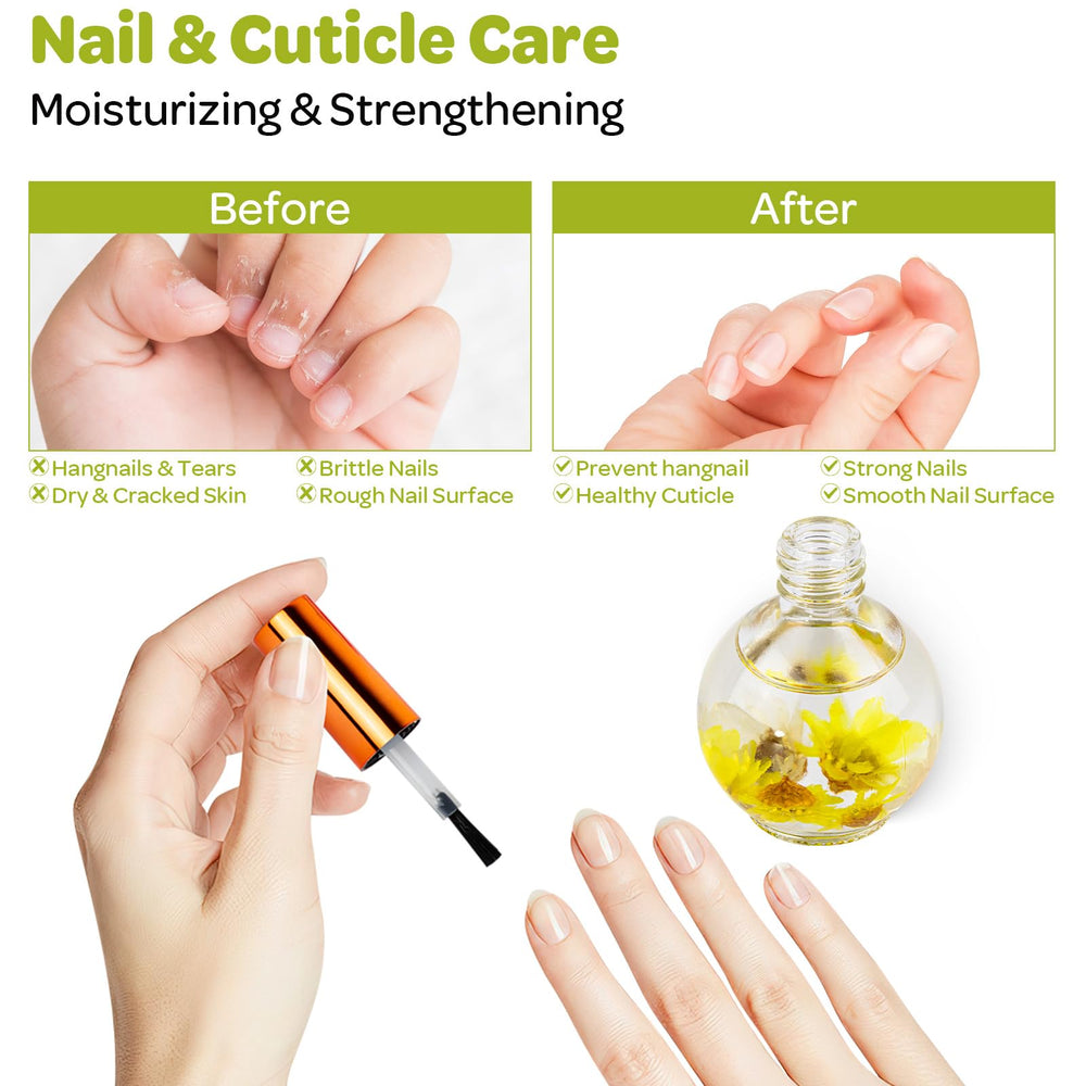 Non-greasy formula absorbs quickly for nails
