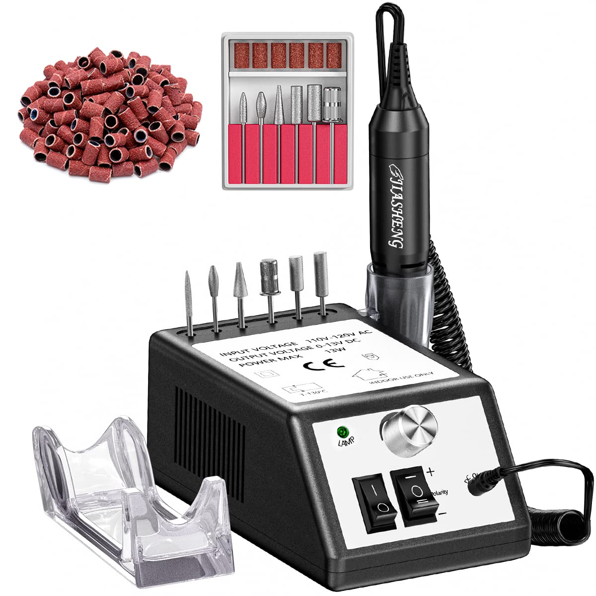 JIASHENG nail drill at 20000rpm for fast, smooth acrylic polishing