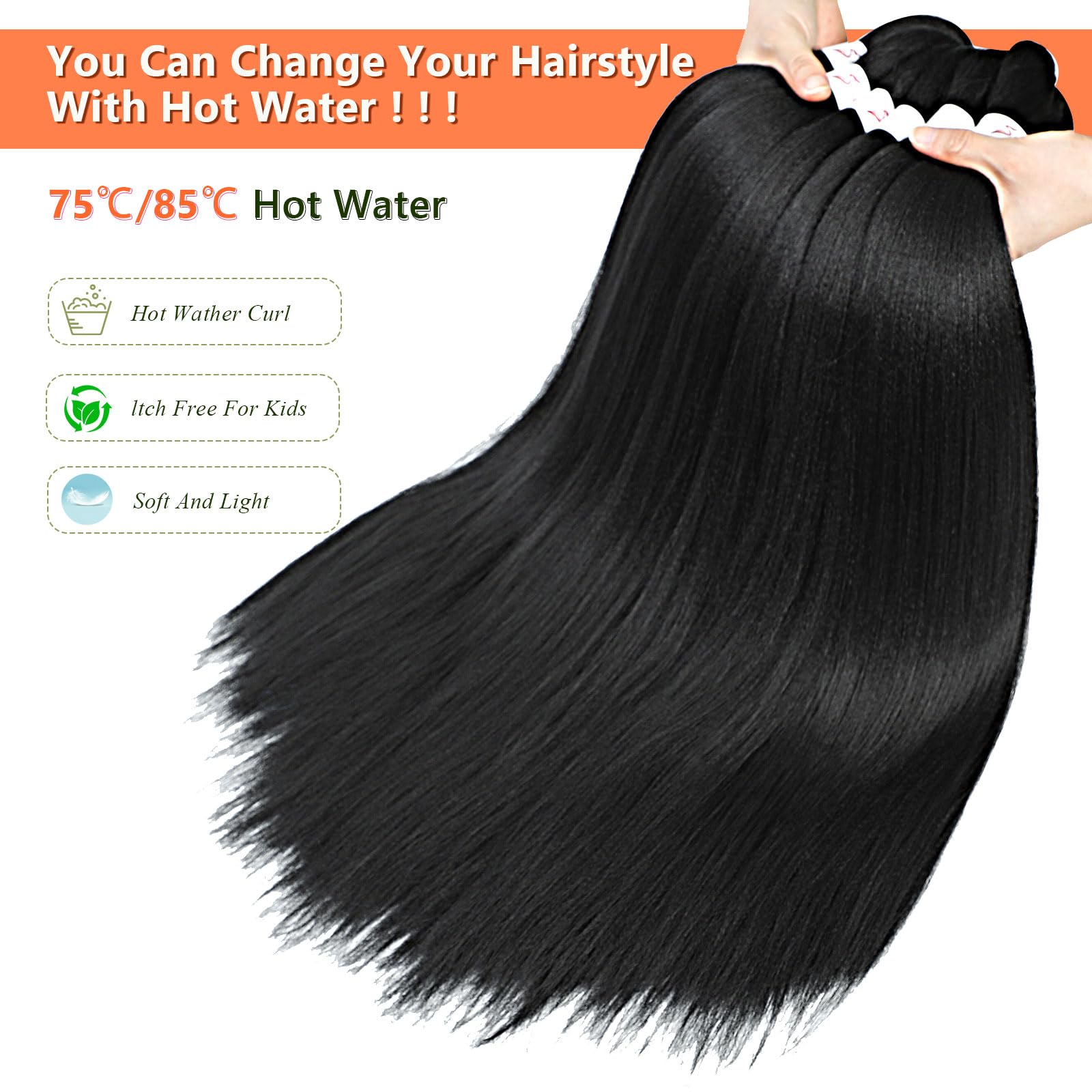 JIEANYAN lightweight braiding hair reduces scalp tension during wear.