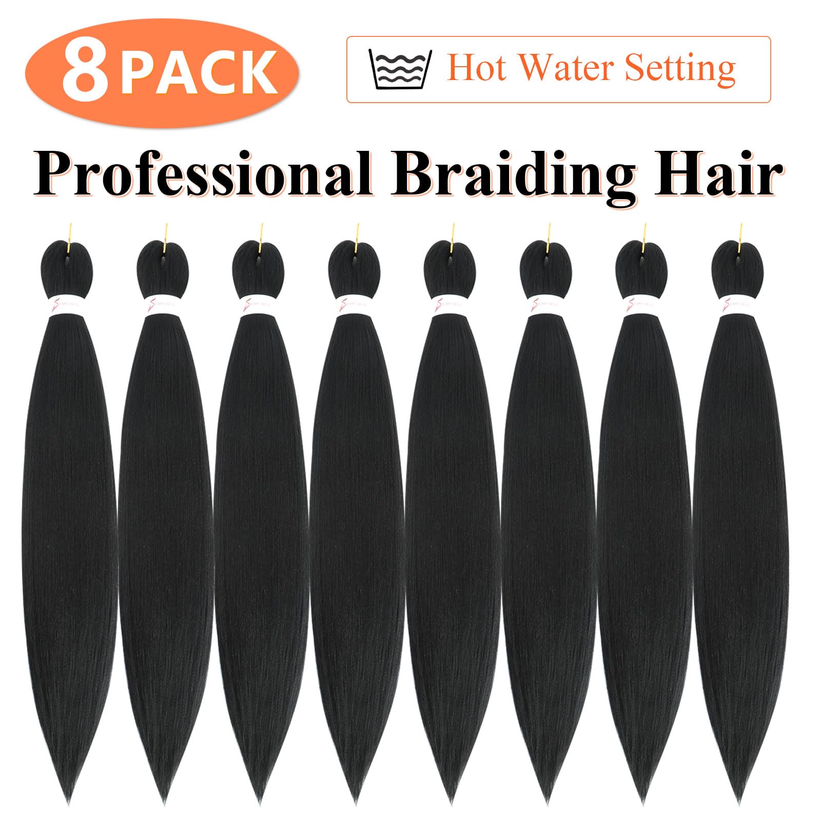 Pre stretched braiding hair by JIEANYAN with smooth yaki texture for natural looks