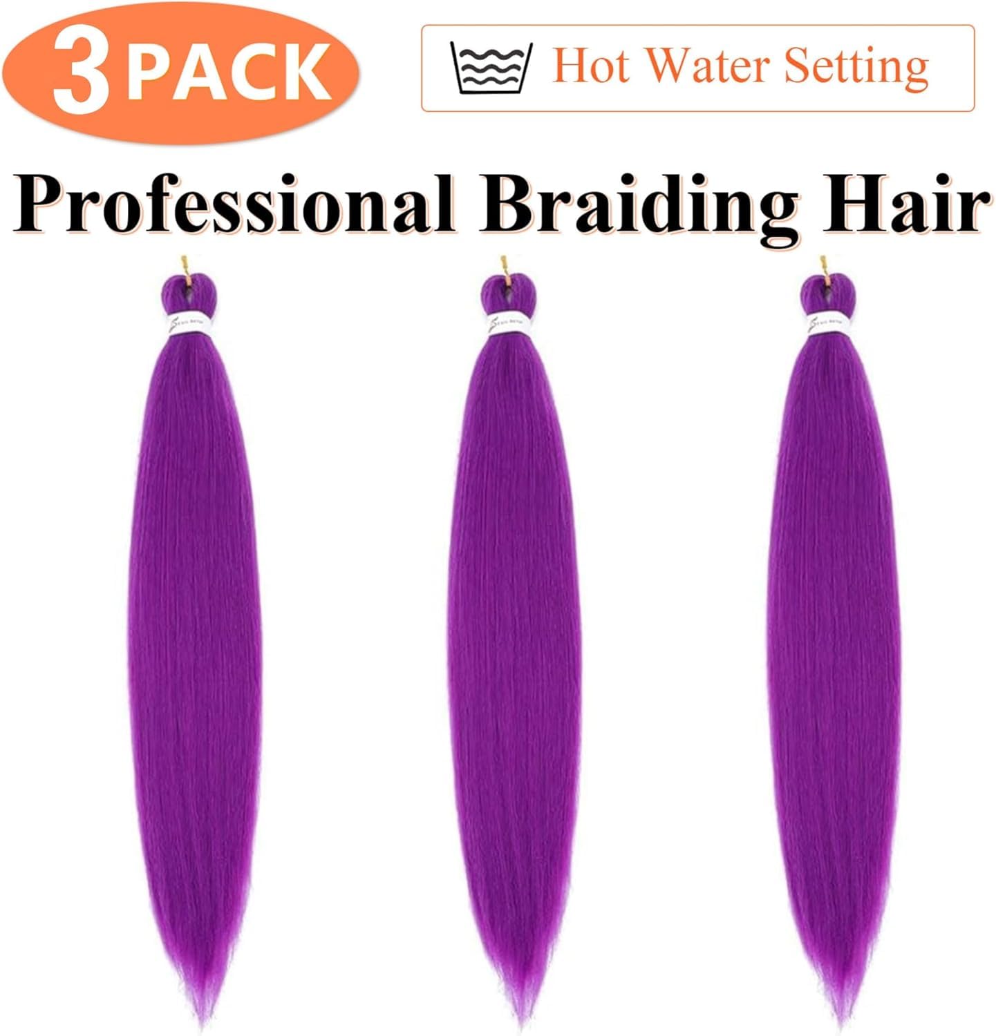 JIEANYAN purple braiding hair styled into twists and braids