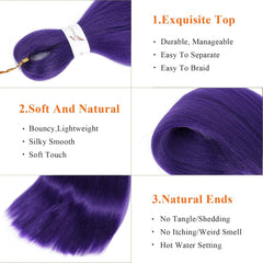 JIEANYAN 24inch braiding hair, versatile braid styling option