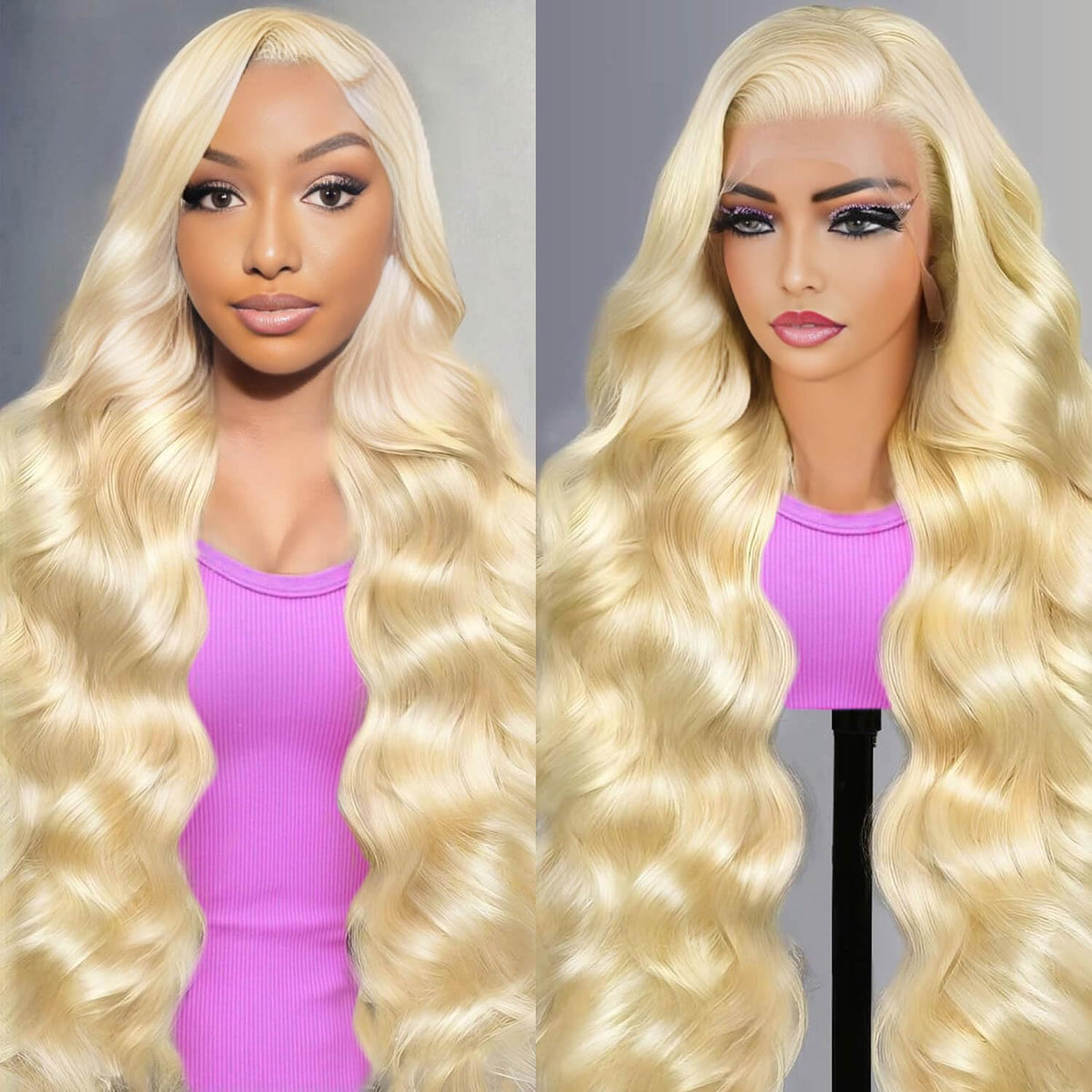 JIEDAOKOU 613 blonde lace-front wig with HD melt for natural parting.