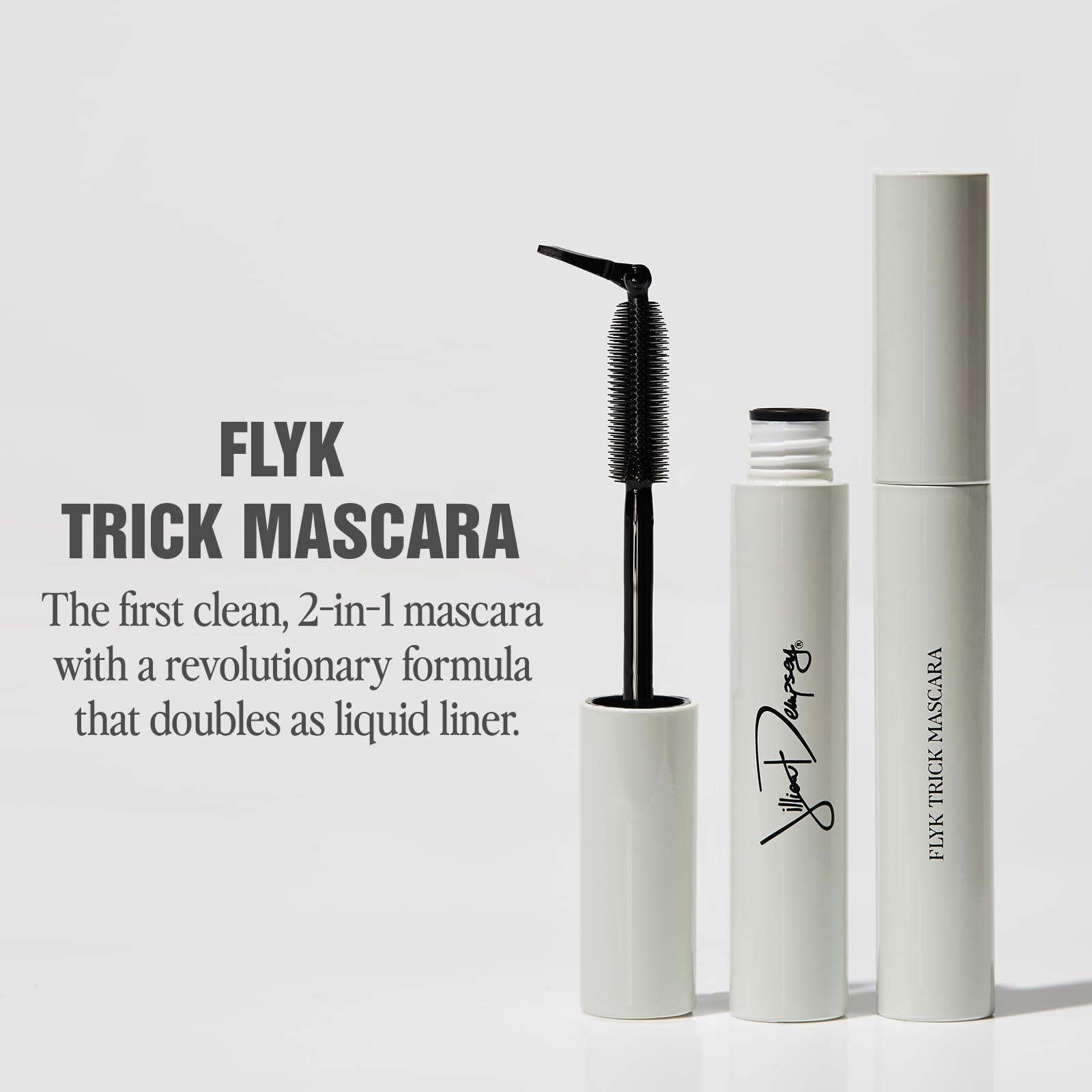 FLYK Trick Mascara shows lash length and separation for everyday definition