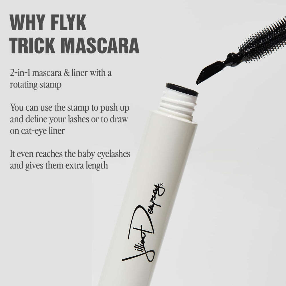 Close-up of the 2-in-1 wand showing mascara and liner capabilities