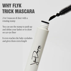 Close-up of the 2-in-1 wand showing mascara and liner capabilities