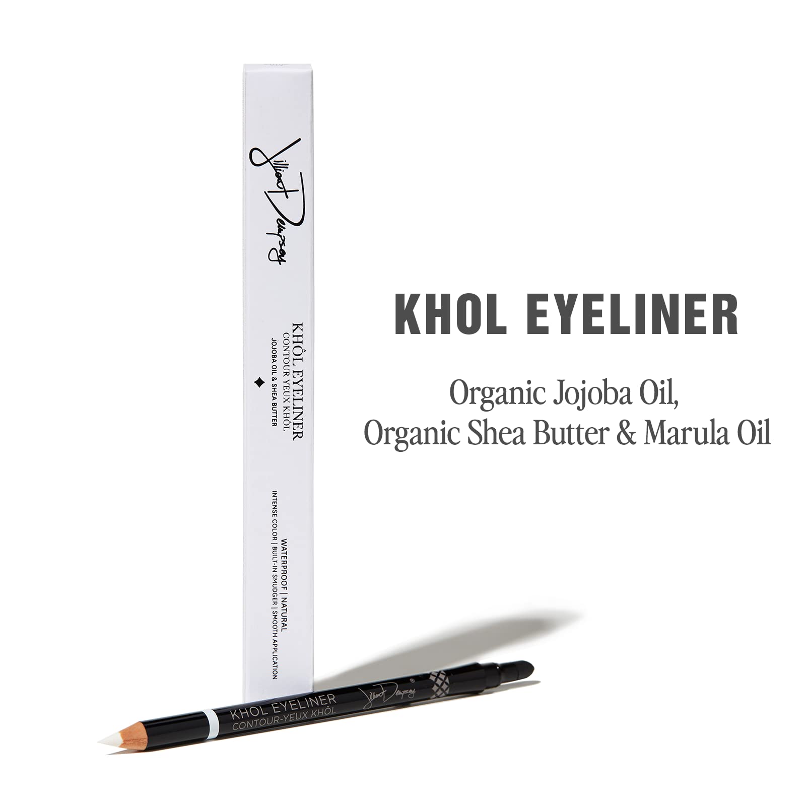 Jillian Dempsey Khol Eyeliner built-in smudger for effortless blending and smoky looks.