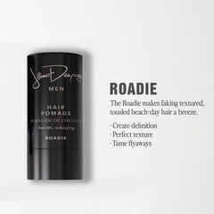 Jillian Dempsey Roadie Hair Pomade stick warmed in the palms creates flexible texture